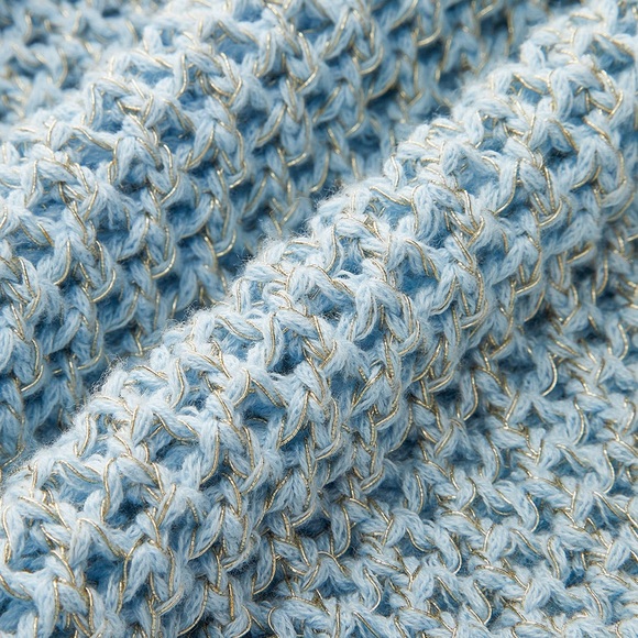 One-Shoulder Floral Crochet Knit Top, M, NWOT - Picture 3 of 10